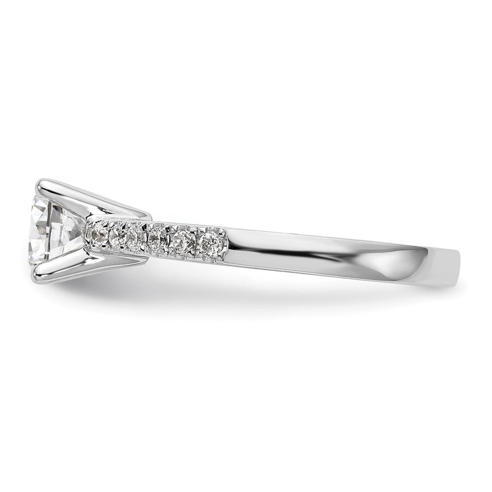 Buy Exclusive 14K White Gold Semi-Mount Engagement Ring, 1 Carat Round & 1/3 Carat Diamonds
