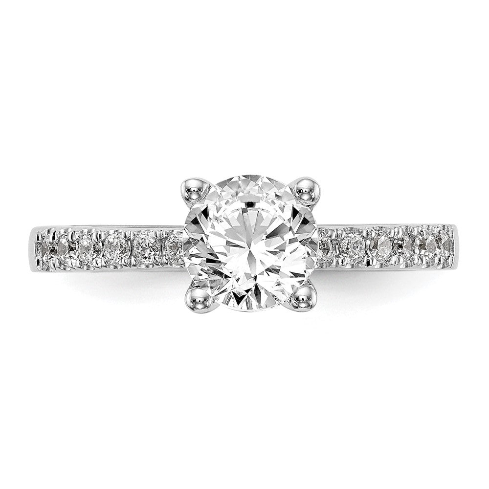 Buy Exclusive 14K White Gold Semi-Mount Engagement Ring, 1 Carat Round & 1/3 Carat Diamonds