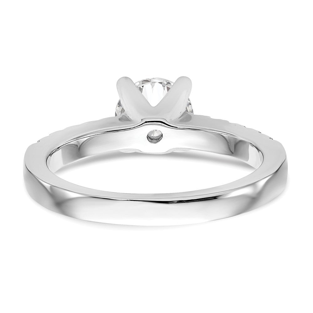 Buy Exclusive 14K White Gold Semi-Mount Engagement Ring, 1 Carat Round & 1/3 Carat Diamonds