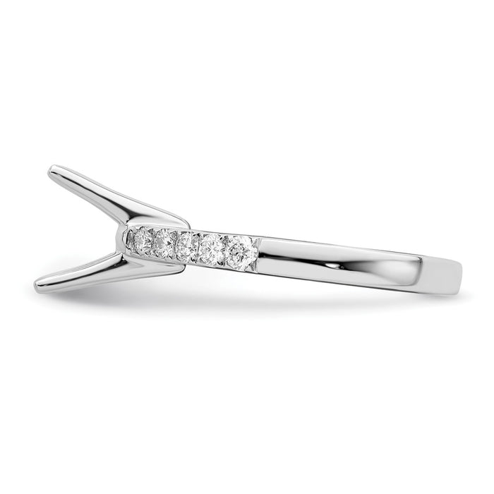 Buy 14K White Gold Semi-Mount Engagement Ring for 2 Carat Stone - Stylish Design-3