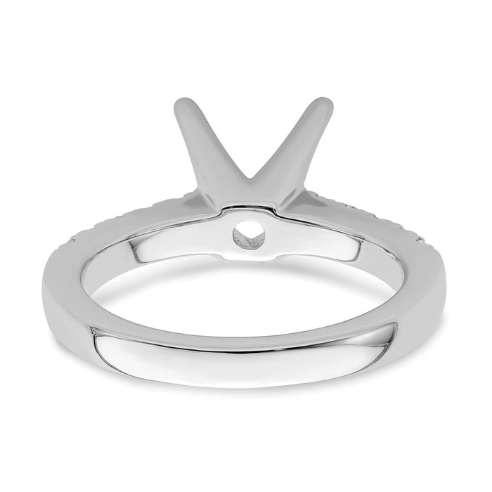 Buy 14K White Gold Semi-Mount Engagement Ring for 2 Carat Stone - Stylish Design-5