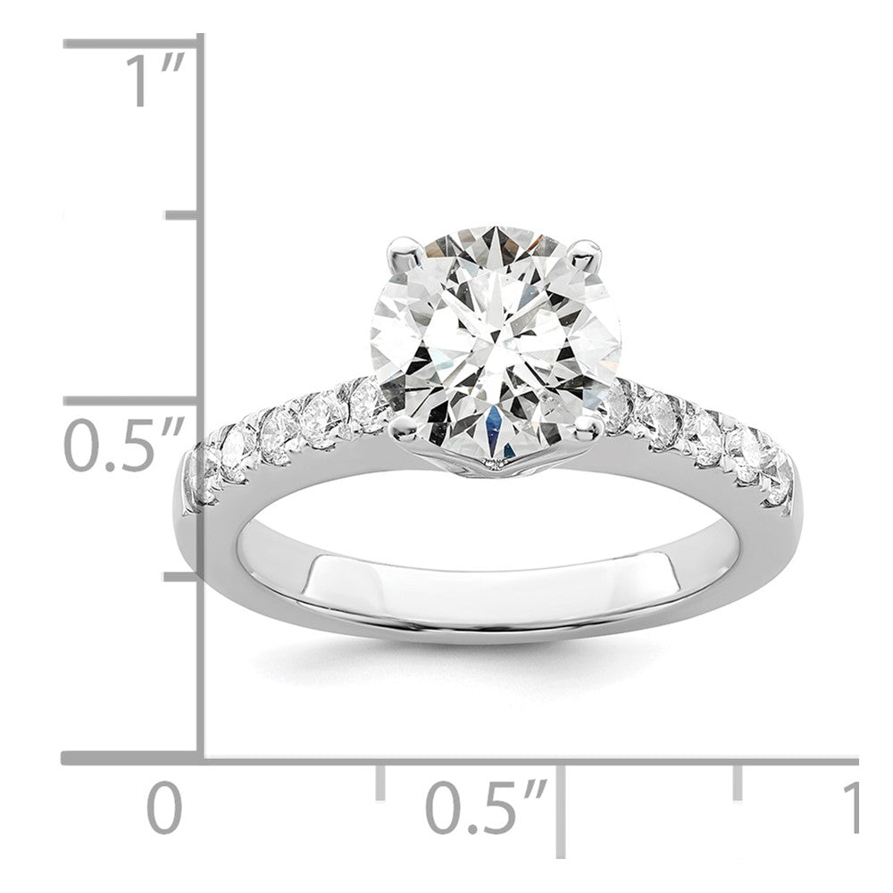 Buy 14K White Gold Semi-Mount Engagement Ring for 2 Carat Stone - Stylish Design