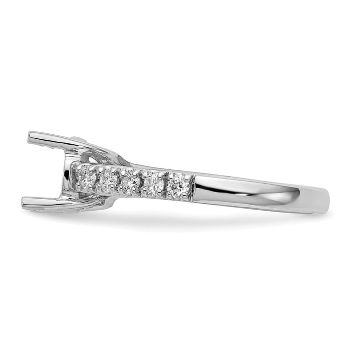 Buy Exclusive 14K White Gold Semi-Mount Engagement Ring, 1.5 Carat Center-3