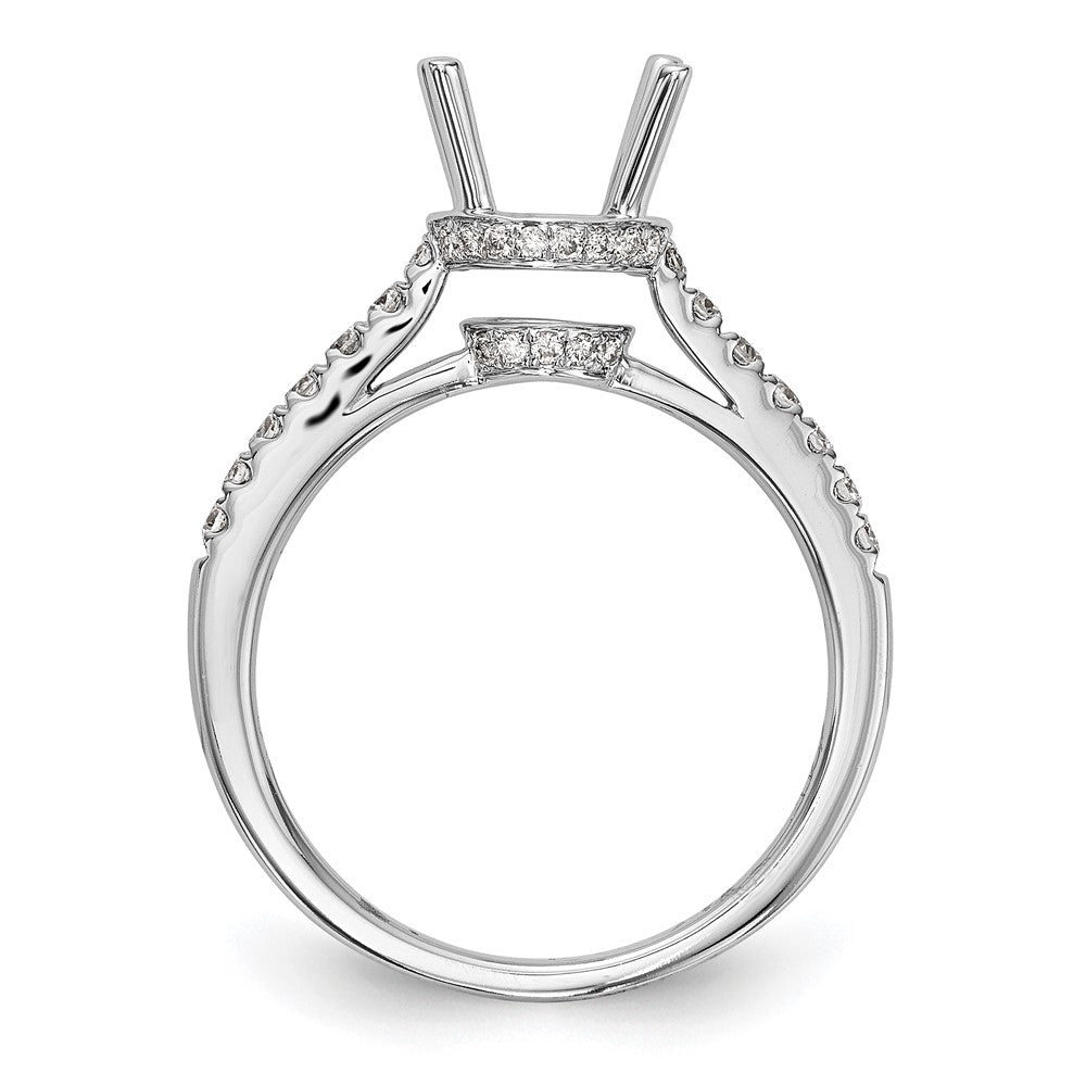 Buy Stylish 14K White Gold Semi-Mount Engagement Ring for 1.5 Carat Stone