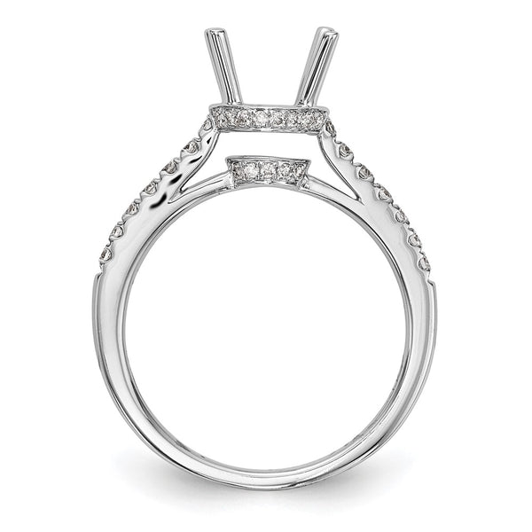 14K White Gold Semi-Mount Engagement Ring for 1.5 Carat Stone - Style GR1-1034865