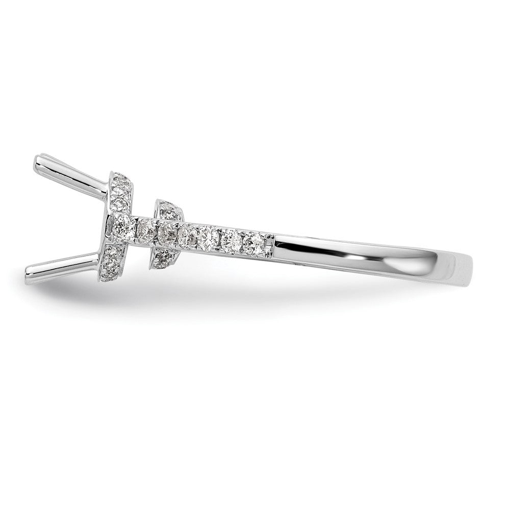 Buy Stylish 14K White Gold Semi-Mount Engagement Ring for 1.5 Carat Stone