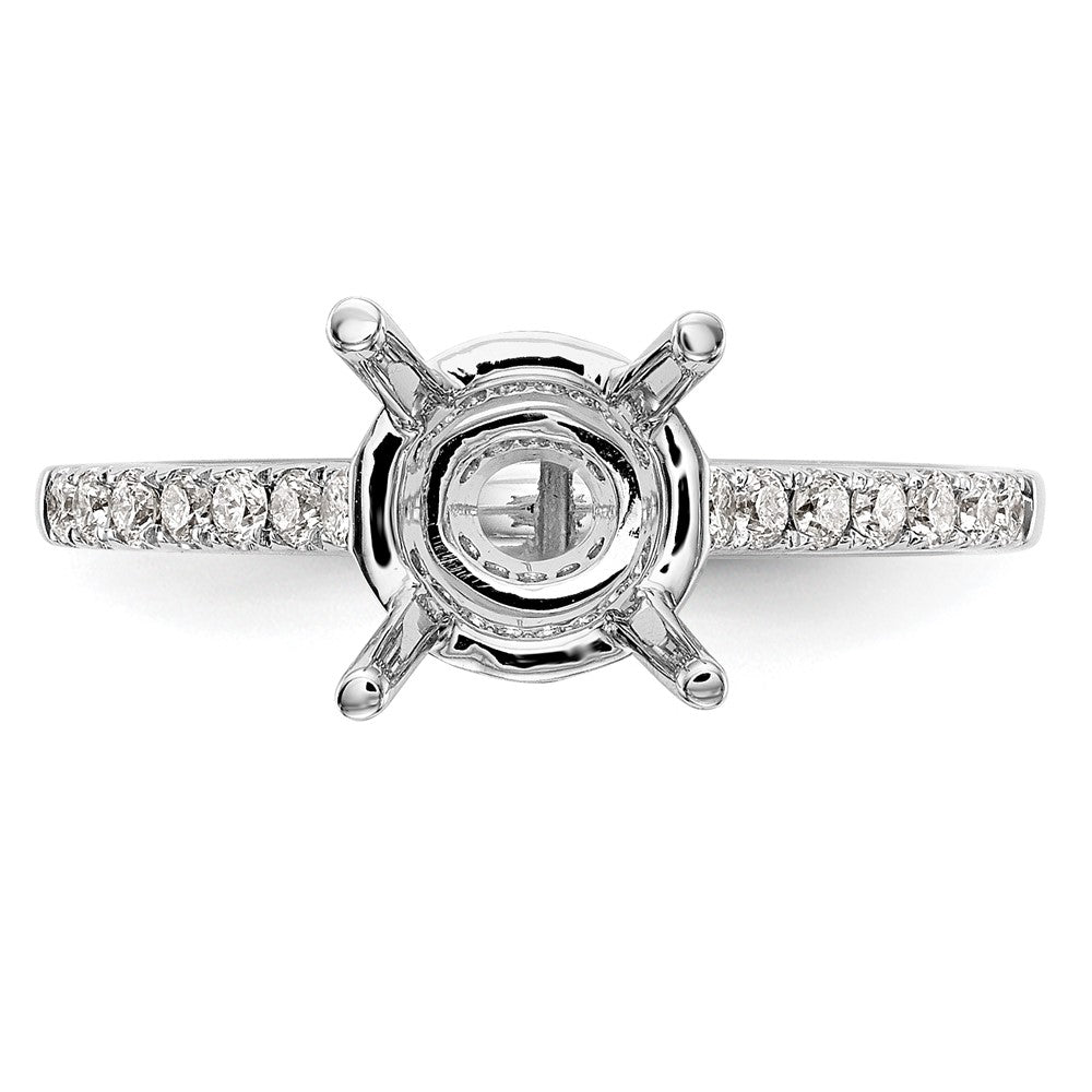 Buy Stylish 14K White Gold Semi-Mount Engagement Ring for 1.5 Carat Stone