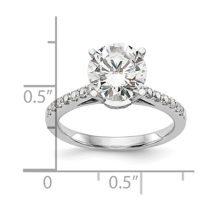 Buy Stylish 14K White Gold Semi-Mount Engagement Ring for 1.5 Carat Stone-7