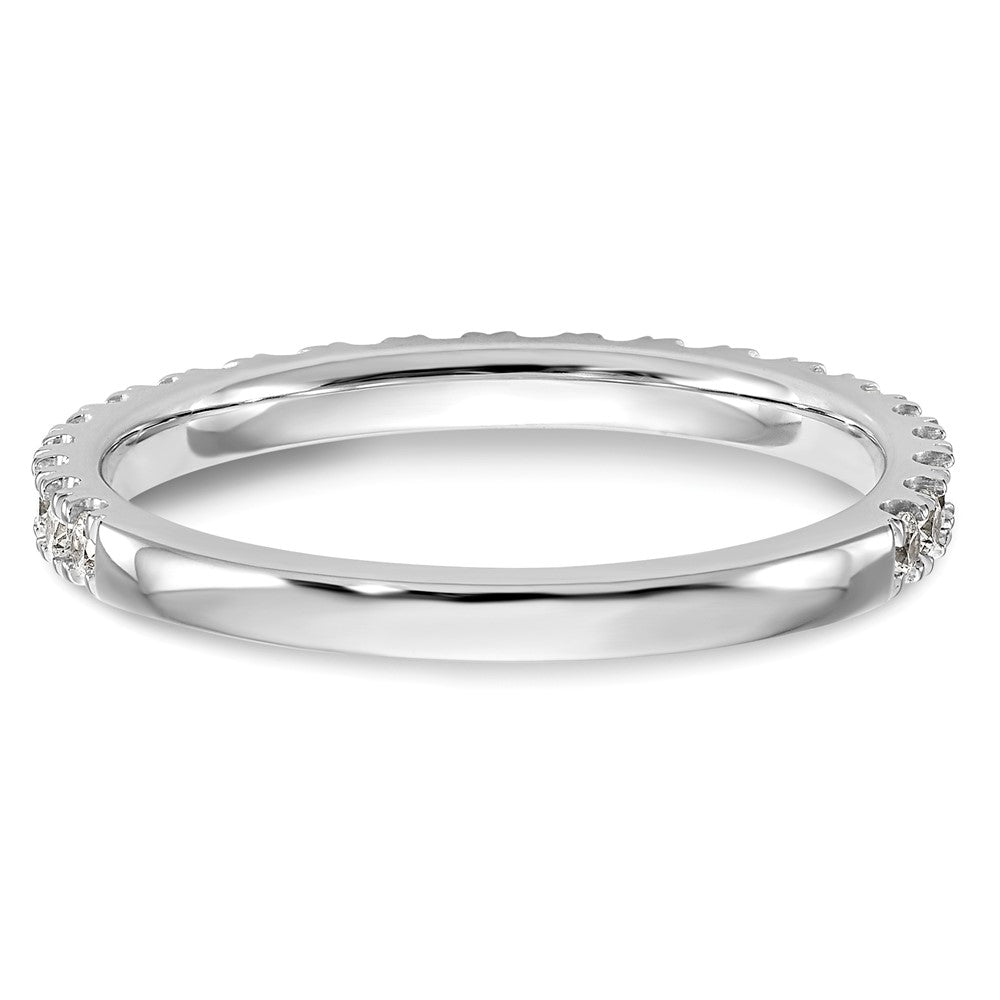 Buy Stylish 14K White Gold 3/8 Carat Diamond Wedding Band - Complete Set