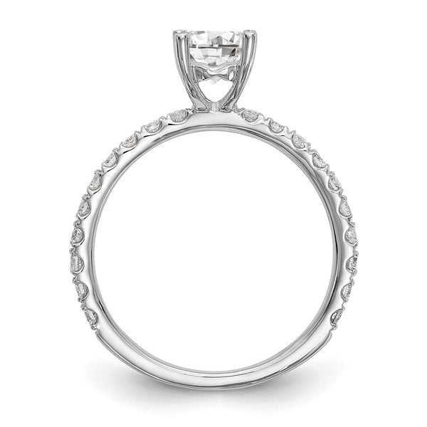 14K White Gold Semi-Mount Engagement Ring for 1 Carat Stone - Style GR1-1022601