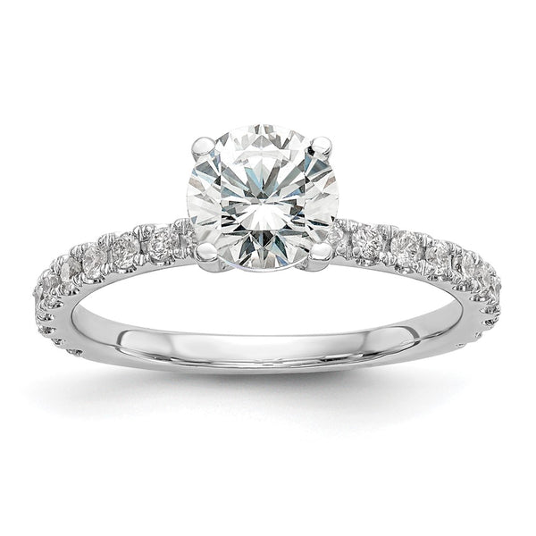 14K White Gold Semi-Mount Engagement Ring for 1 Carat Stone - Style GR1-1022601