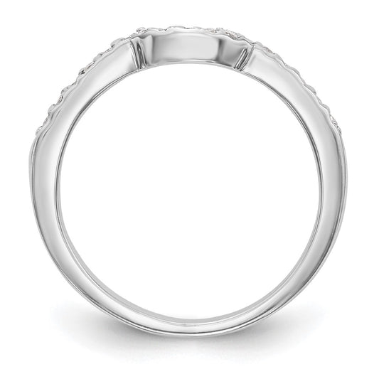 Exclusive 14K White Gold Wedding Band with 1/8 Carat Diamonds - Stylish Value