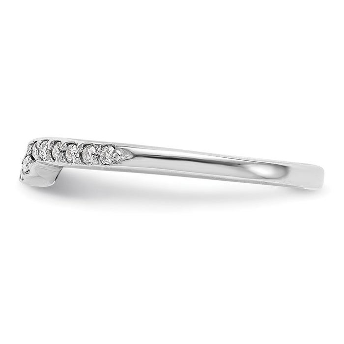 Exclusive 14K White Gold Wedding Band with 1/8 Carat Diamonds - Stylish Value-3