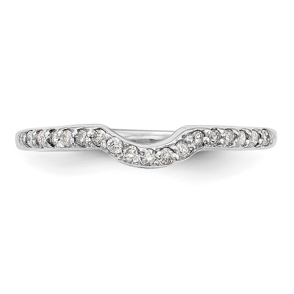 Exclusive 14K White Gold Wedding Band with 1/8 Carat Diamonds - Stylish Value