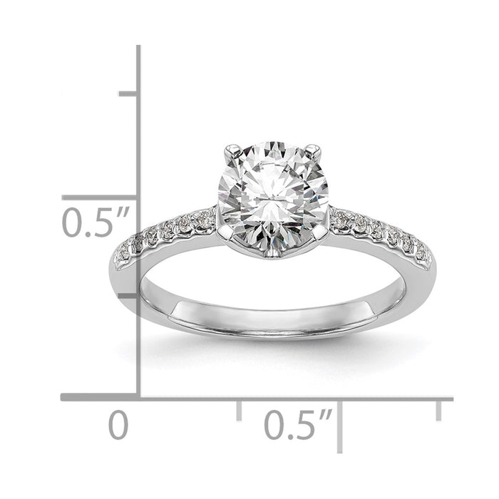 Buy Exclusive 14K White Gold Semi-Mount Engagement Ring for 1 Carat Stone-7