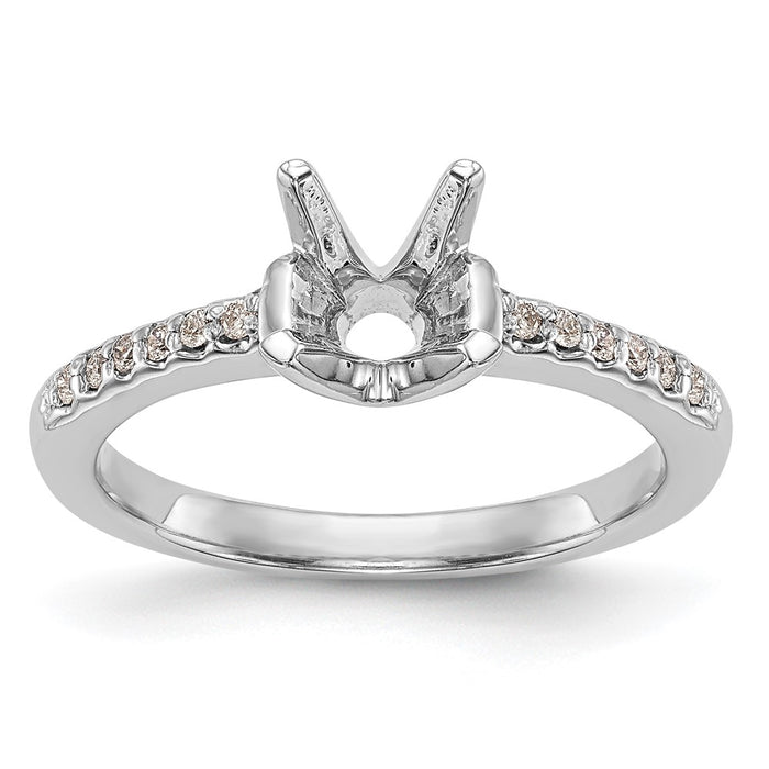 Buy Exclusive 14K White Gold Semi-Mount Engagement Ring for 1 Carat Stone-8