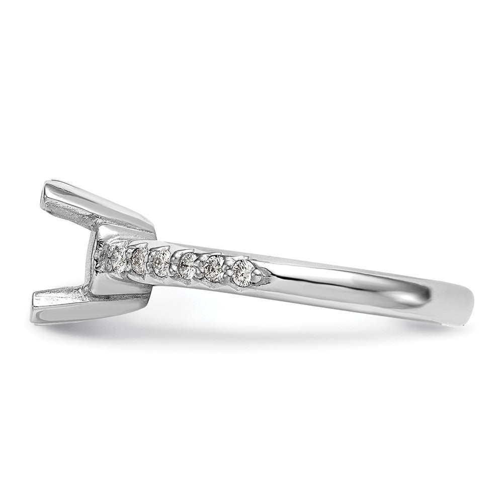 Buy Exclusive 14K White Gold Semi-Mount Engagement Ring for 2 Carat Gemstone
