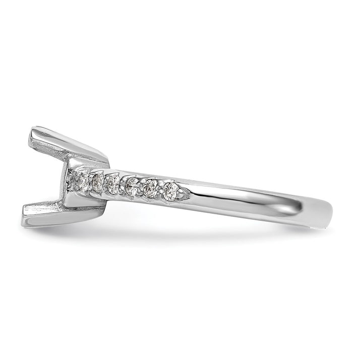 Buy Exclusive 14K White Gold Semi-Mount Engagement Ring for 2 Carat Gemstone-3