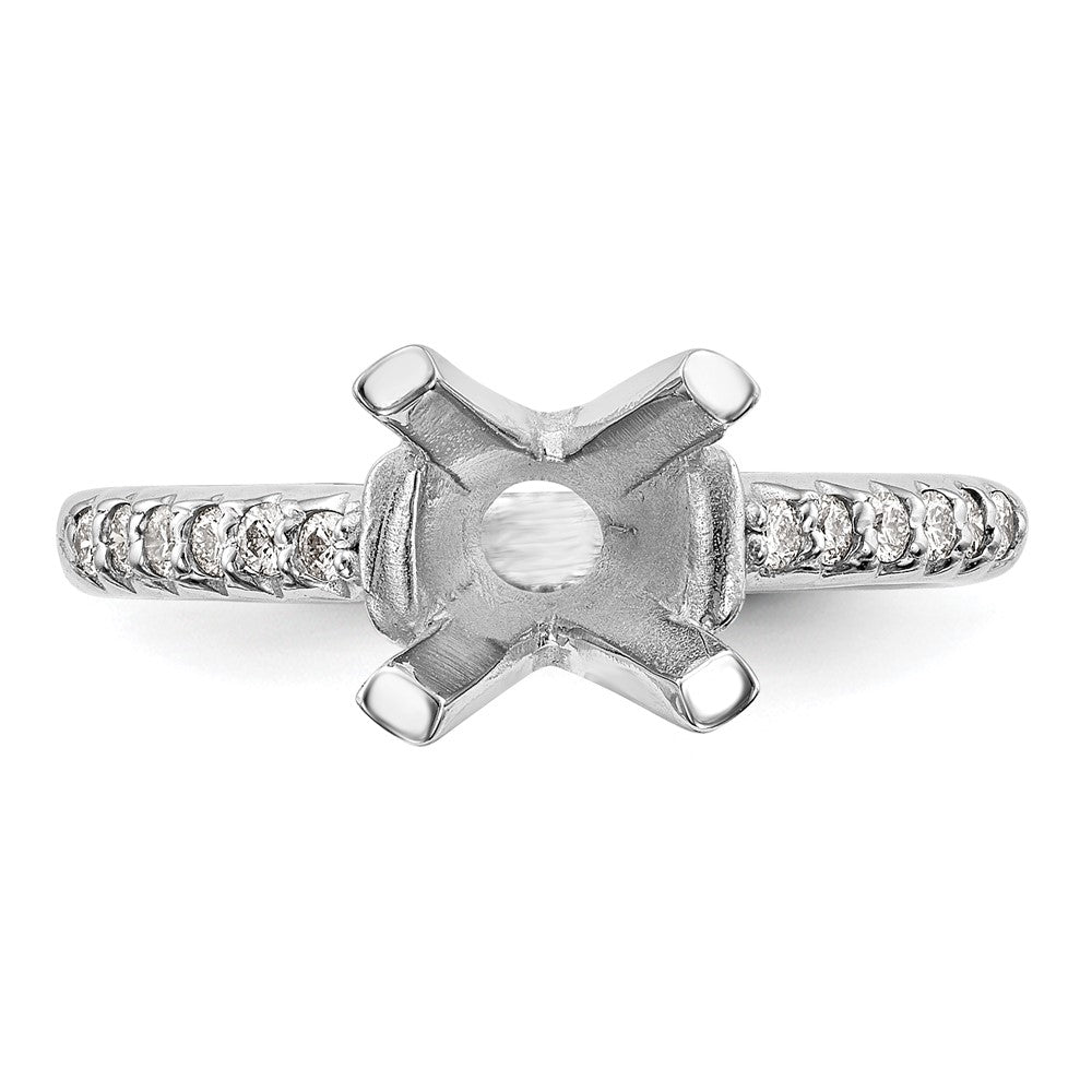 Buy Exclusive 14K White Gold Semi-Mount Engagement Ring for 2 Carat Gemstone