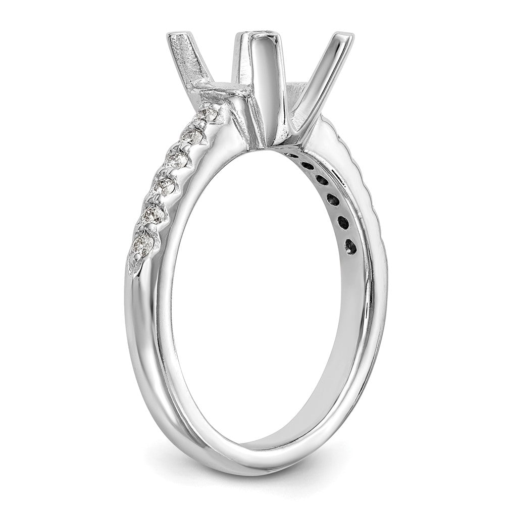 Buy Exclusive 14K White Gold Semi-Mount Engagement Ring for 2 Carat Gemstone