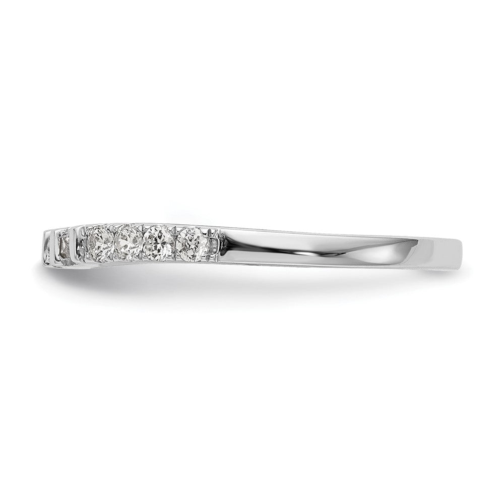 Buy Exclusive 14K White Gold 1/4 Carat Diamond Contoured Wedding Band
