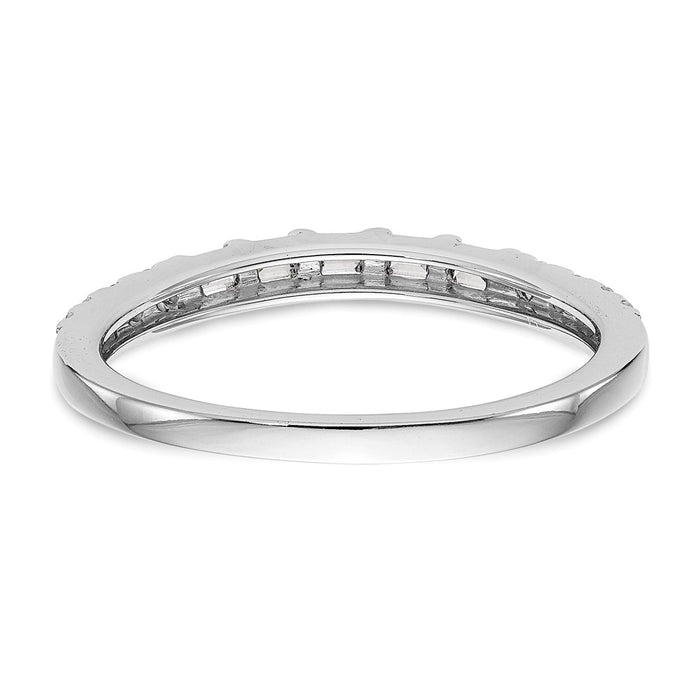 Buy Exclusive 14K White Gold 1/4 Carat Diamond Contoured Wedding Band-5