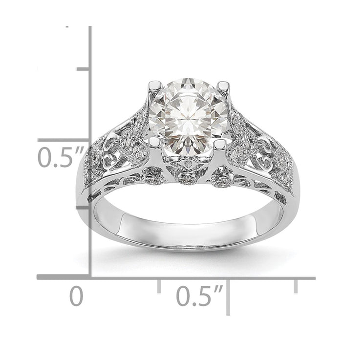 Buy Stylish 14K White Gold Engagement Ring Setting - Affordable Luxury Design-8