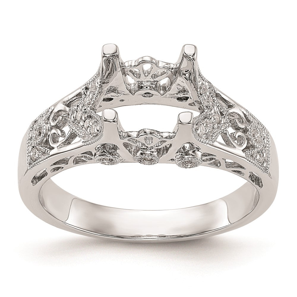 Buy Stylish 14K White Gold Engagement Ring Setting - Affordable Luxury Design