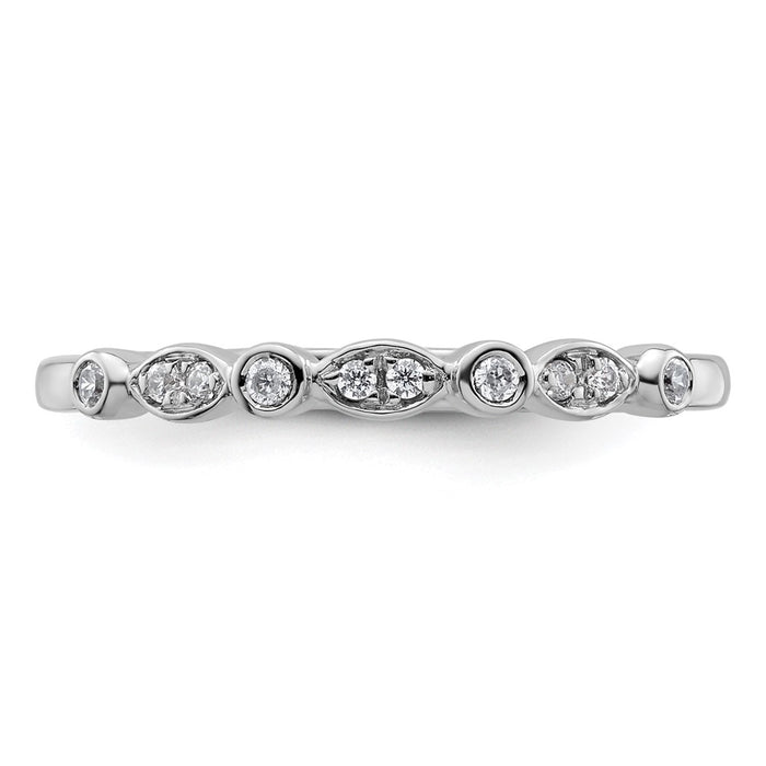Buy Exclusive 14K White Gold Wedding Band Set - 1/10 Carat Diamond, Stylish Value-4