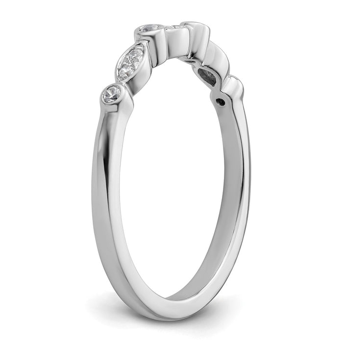 Buy Exclusive 14K White Gold Wedding Band Set - 1/10 Carat Diamond, Stylish Value-6