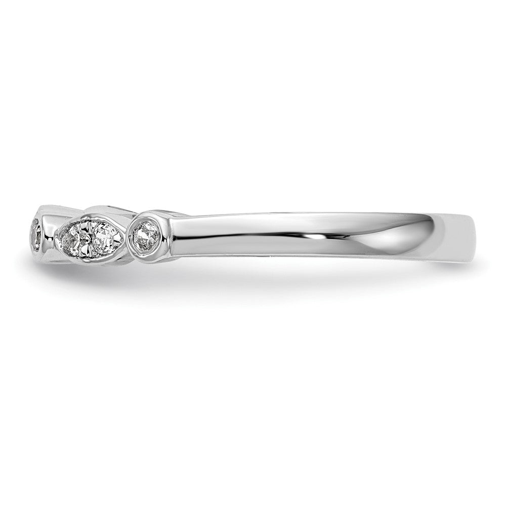 Buy Stylish 14K White Gold Wedding Band Set with 1/5 Carat Diamonds