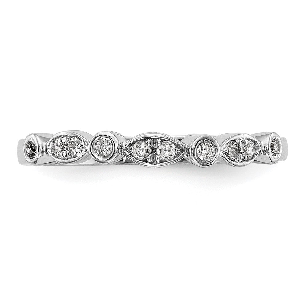 Buy Stylish 14K White Gold Wedding Band Set with 1/5 Carat Diamonds