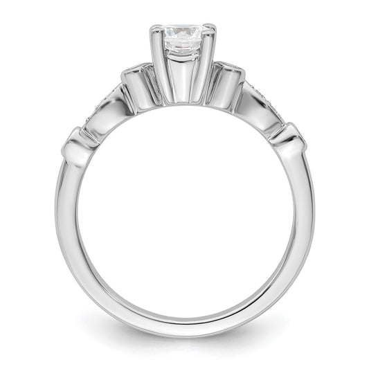 Buy 14K White Gold Semi-Mount Engagement Ring for 1/2 Carat Stone - Stylish!