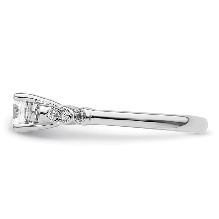 Buy 14K White Gold Semi-Mount Engagement Ring for 1/2 Carat Stone - Stylish!-3