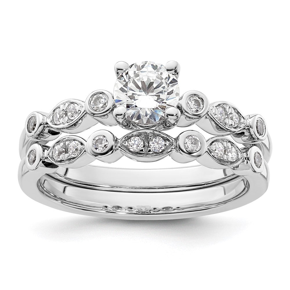 Buy 14K White Gold Semi-Mount Engagement Ring for 1/2 Carat Stone - Stylish!