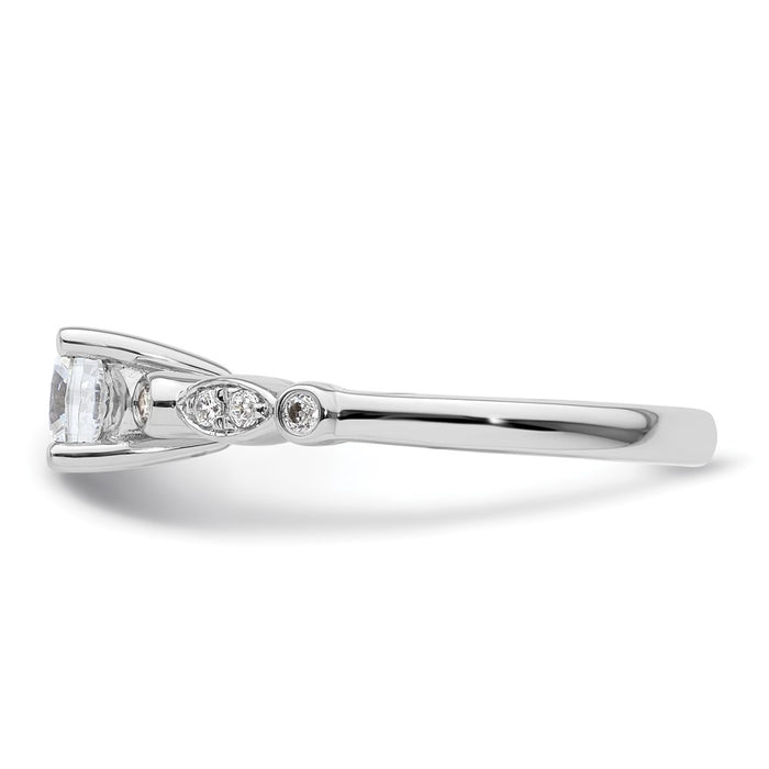 Buy Stylish 14K White Gold Semi-Mount Engagement Ring for 3/4 Carat Center-3