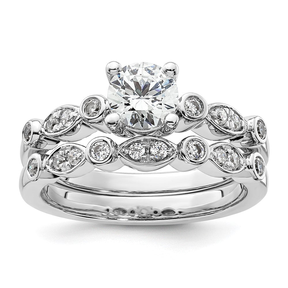 Buy Stylish 14K White Gold Semi-Mount Engagement Ring for 3/4 Carat Center
