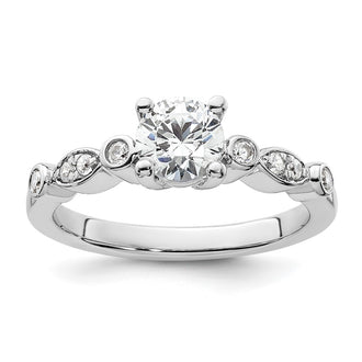 Buy Stylish 14K White Gold Semi-Mount Engagement Ring for 3/4 Carat Center