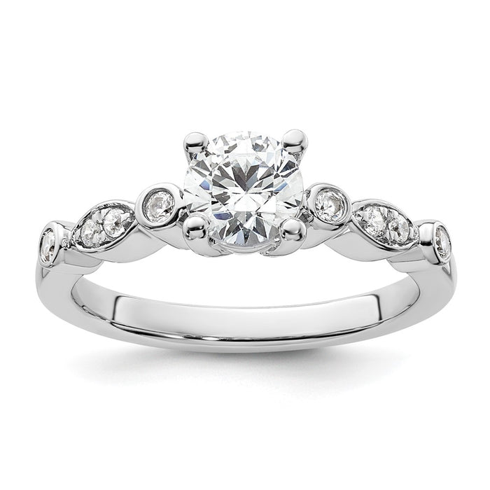 Buy Stylish 14K White Gold Semi-Mount Engagement Ring for 3/4 Carat Center-1