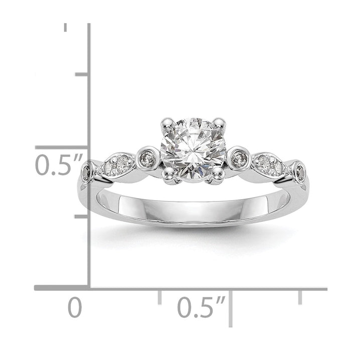 Buy Exclusive 14K White Gold Semi-Mount Engagement Ring for 1 Carat Round-8