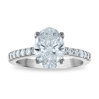 Buy Stylish 2.25ct Oval Lab-Grown Diamond Engagement Ring - 14K Gold, VS/SI Clarity
