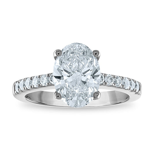 Buy Stylish 2.25ct Oval Lab-Grown Diamond Engagement Ring - 14K Gold, VS/SI Clarity