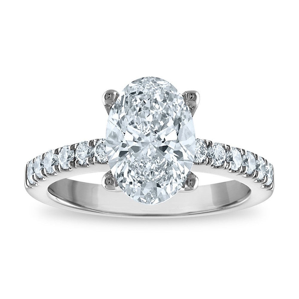 Buy Exclusive 14K Certified 3.17ct Oval Lab-Grown Diamond Engagement Ring