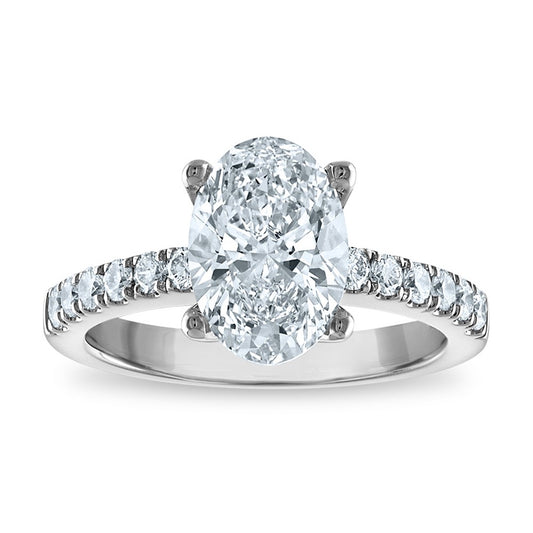 Buy Exclusive 14K Certified 3.17ct Oval Lab-Grown Diamond Engagement Ring