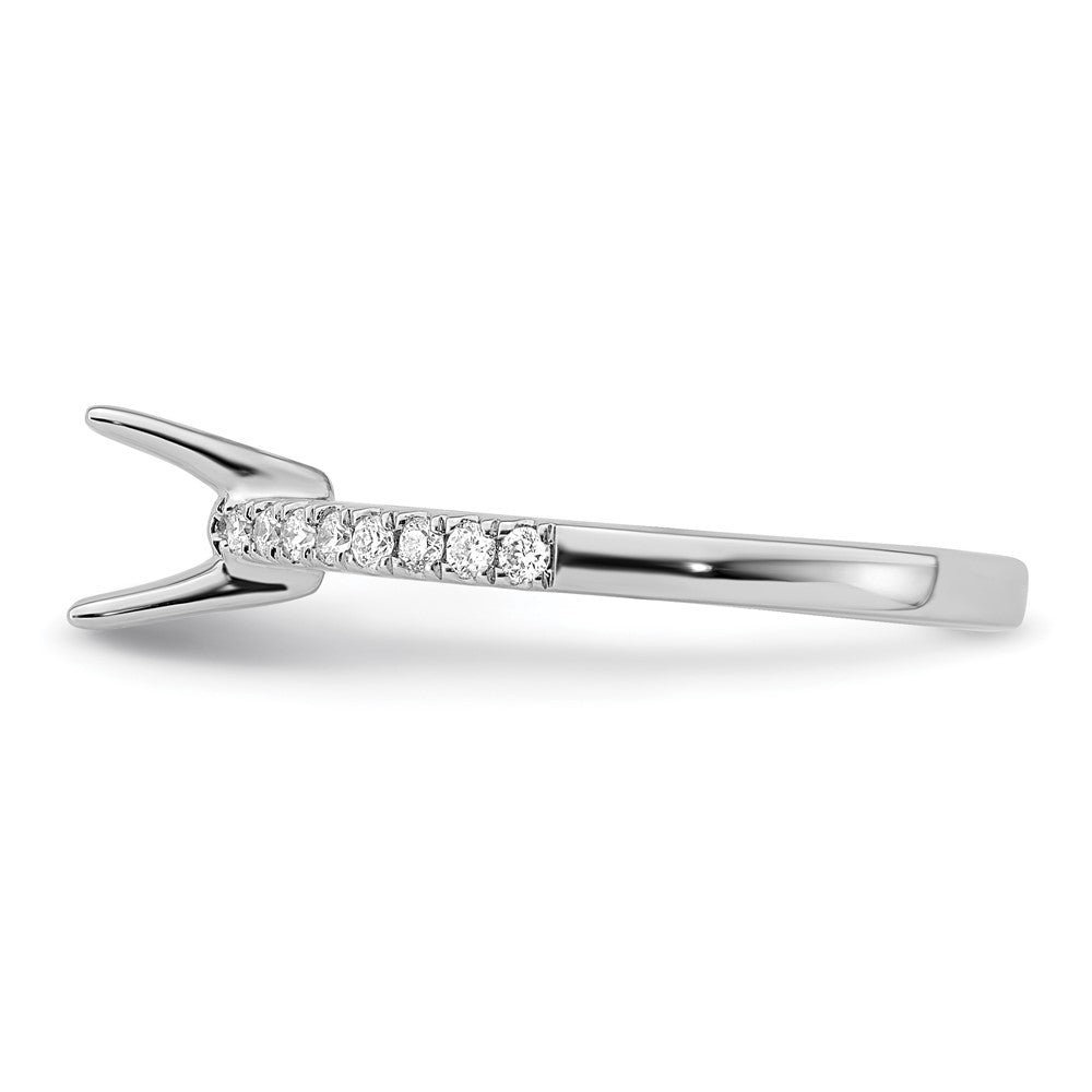 Exclusive 14K White Gold Semi-Mount Engagement Ring - 3/4 Carat Style