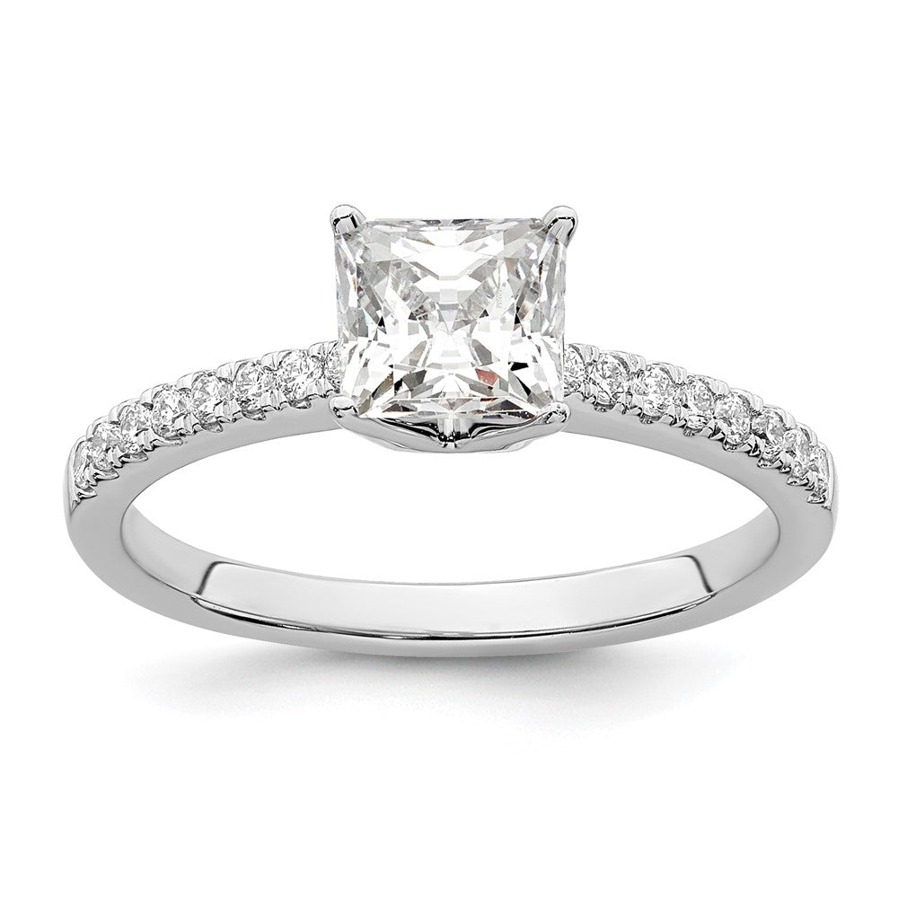 Exclusive 14K White Gold Semi-Mount Engagement Ring - 3/4 Carat Style