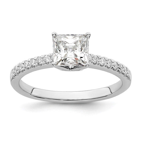 Exclusive 14K White Gold Semi-Mount Engagement Ring - 3/4 Carat Style