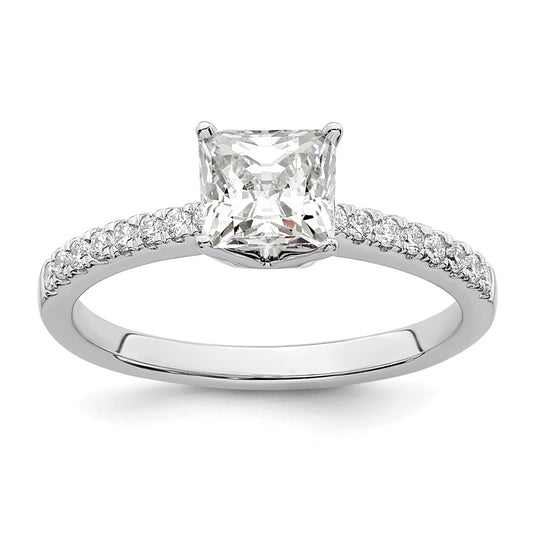 Exclusive 14K White Gold Semi-Mount Engagement Ring - 3/4 Carat Style