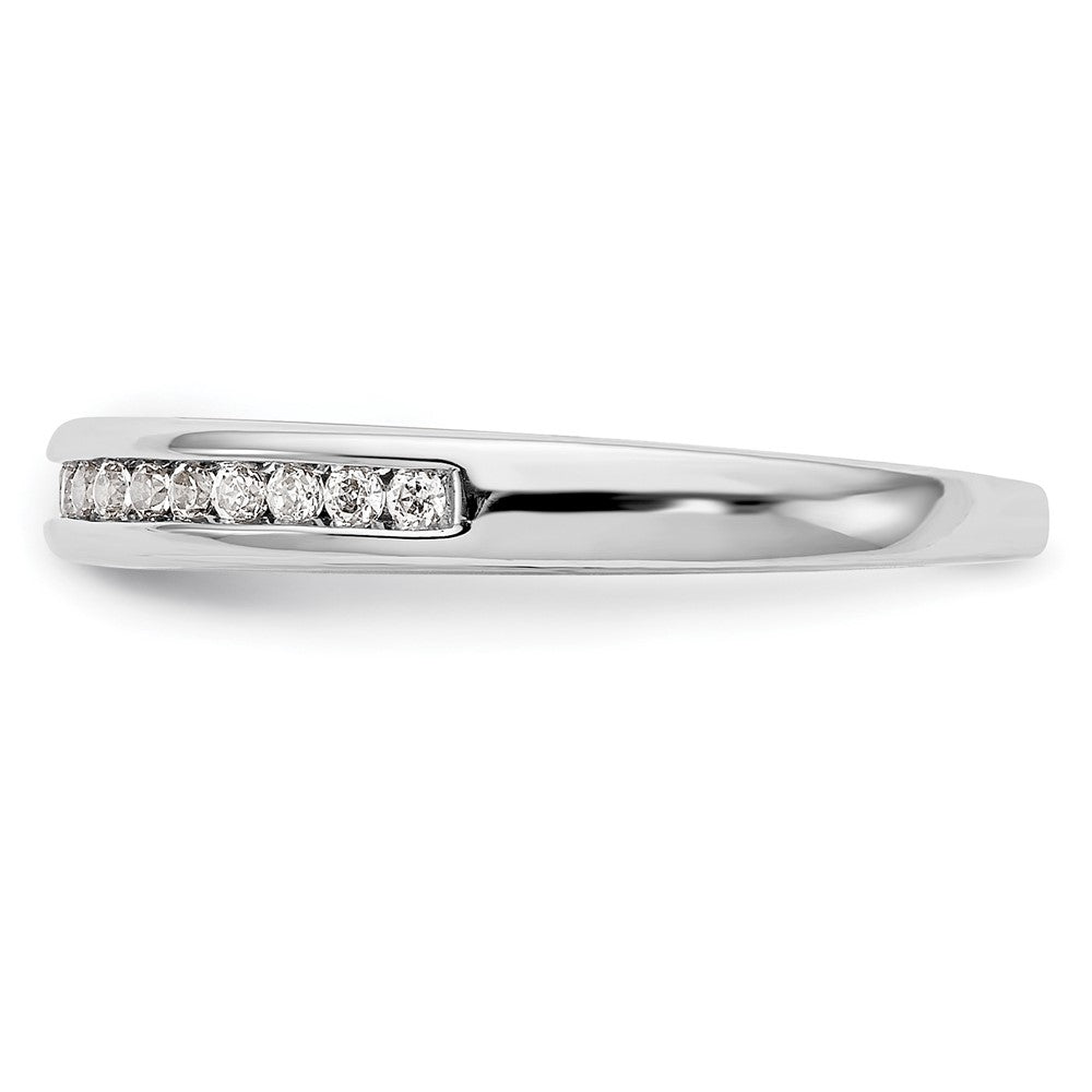 Buy Stylish 14K White Gold Wedding Band with 1/5 Carat Diamonds - Value!