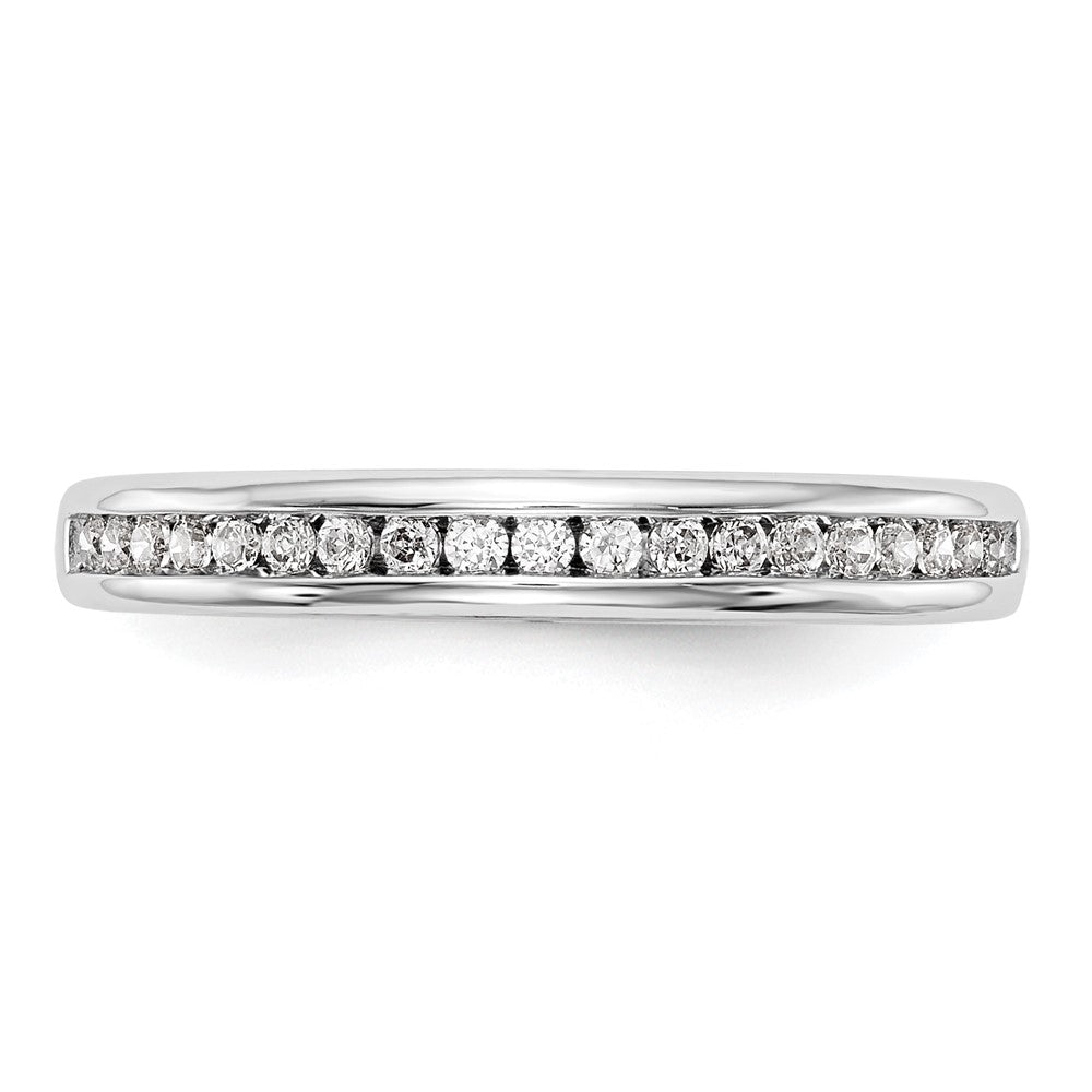 Buy Stylish 14K White Gold Wedding Band with 1/5 Carat Diamonds - Value!